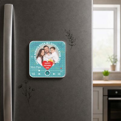 Personalized Musical Fridge Magnet Gift for Papa